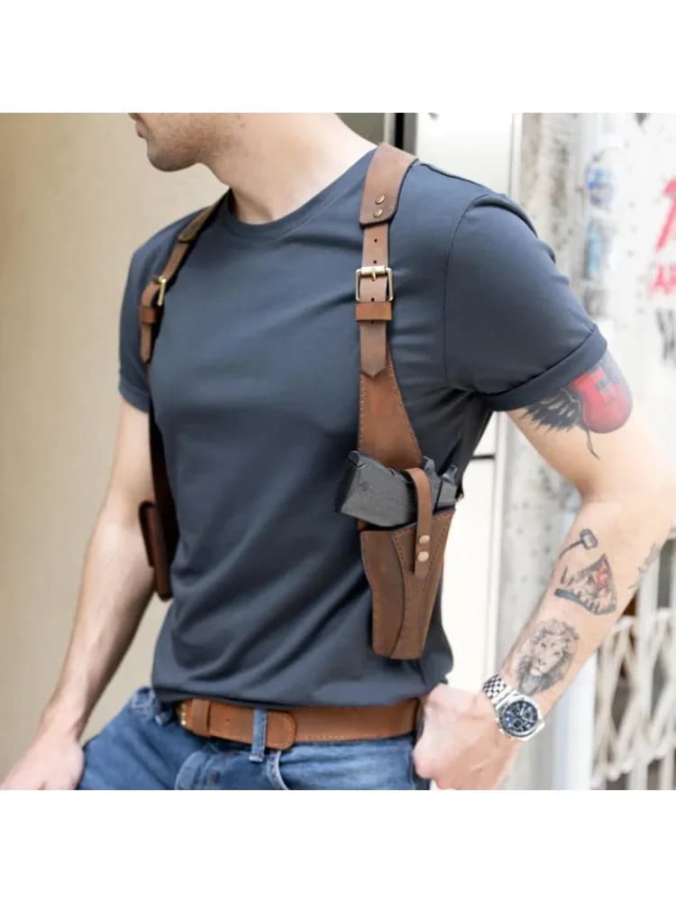 Medievale vichingo antifurto nascosto sotto le ascelle cintura portafoglio gilet tasca tracolla per cellulare fondina per pistola accessori cosplay