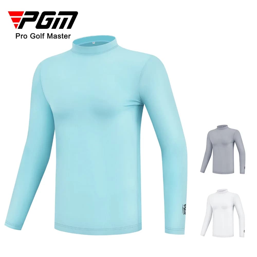 PGM Golf T-shirt da uomo a maniche lunghe estiva in seta ghiacciata traspirante YF202