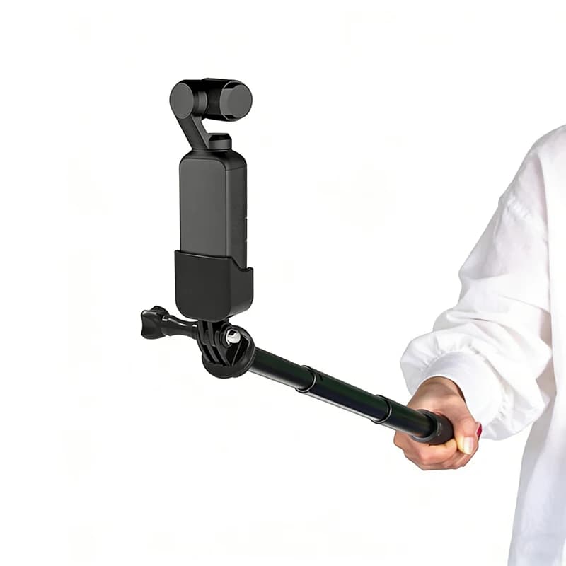 Treppiede in Metallo 3-in-1 con Asta Telescopica e Adattatore, Base Stabile per DJI Osmo Pocket 1/ Pocket 2, Accessori per Fotocamera Gimbal