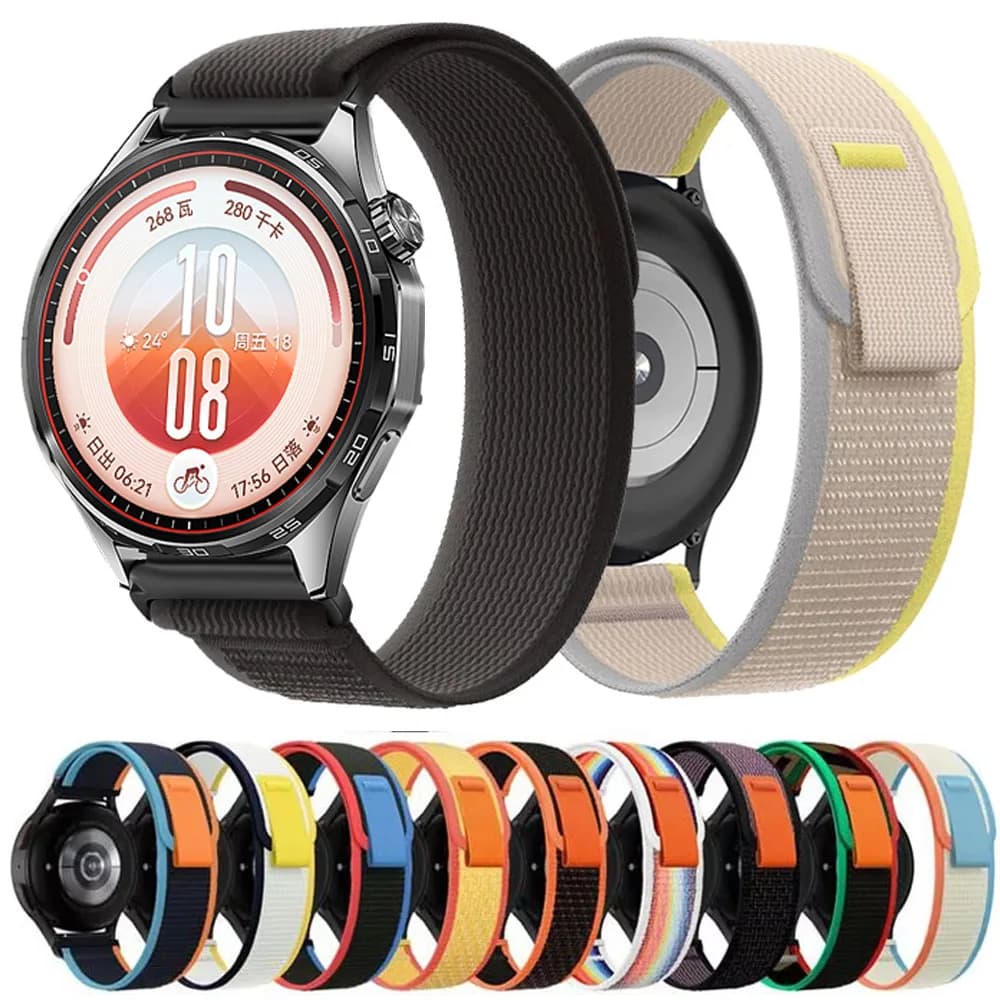 22mm Trail Nylon Strap For For Huawei Watch GT Runner 2 GT7 6 5 4 3 2 46mm Watch 5/4/3 Pro/GS 4 3 3i Sports Elasticity Bracelet
