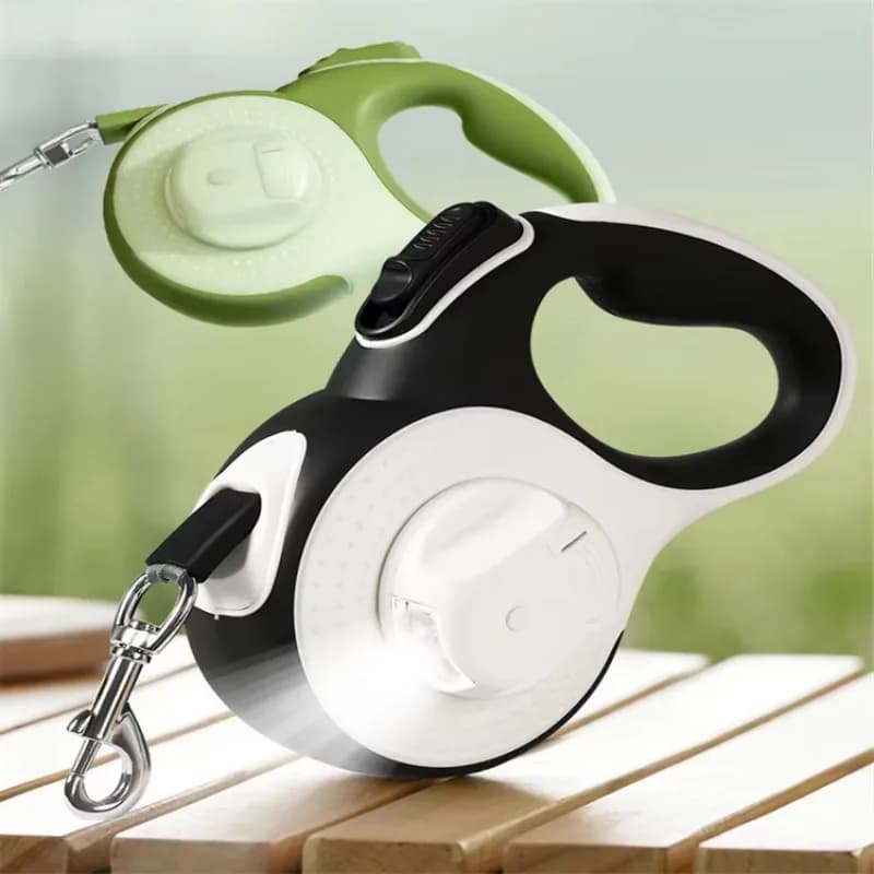 8M Retractable Dog Leash Heavy Duty LED Flashlight Pet Walking Lead for Large Dogs Outdoor