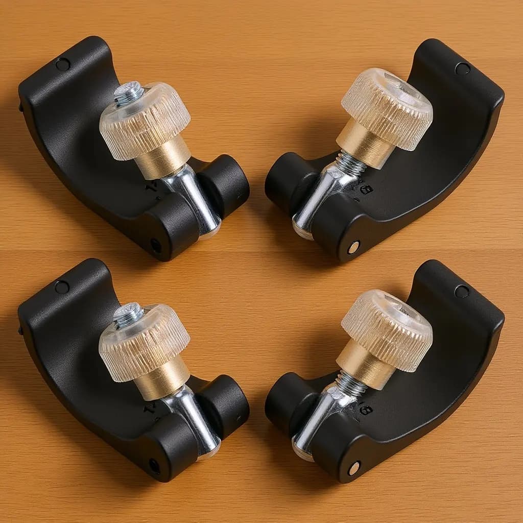 4 Pieces Blocking Buckles for Trekking Sticks, Spare Parts, Exterior Clamping Clamps, Stroller and Hiking Stick Accessories, Women's Men