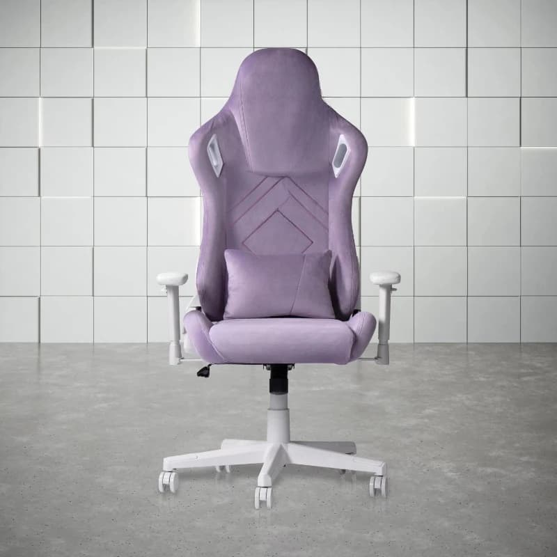 Adjustable height purple velvet office chair ergonomic gaming chair with memory sponge