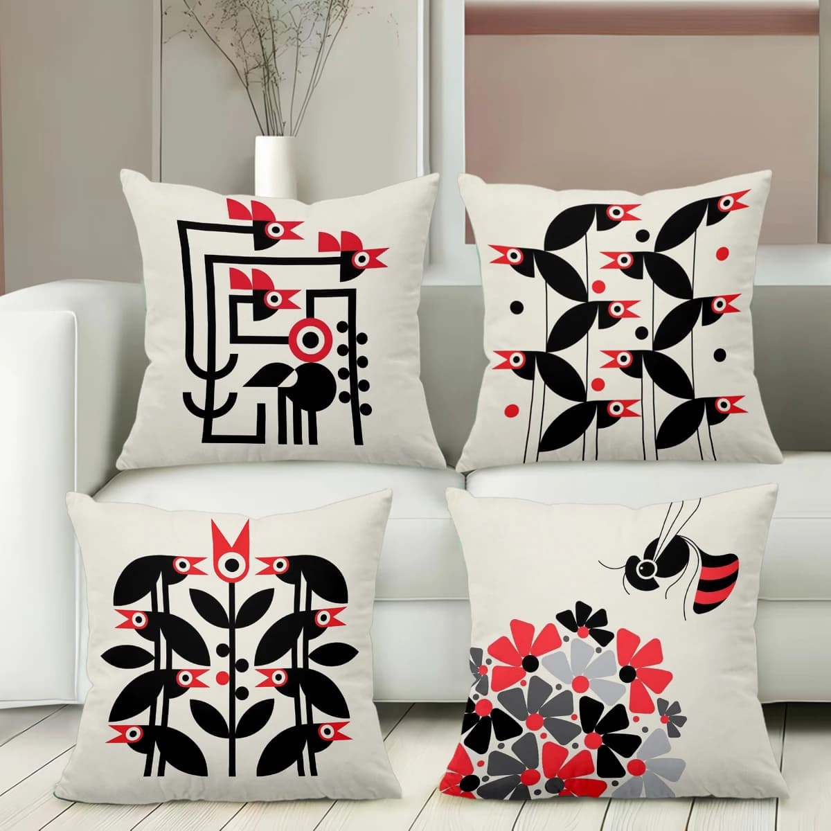 Fodere per cuscini decorativi con motivo astratto moderno, federa in poliestere, cuscino decorativo per divano, cuscino per testiera