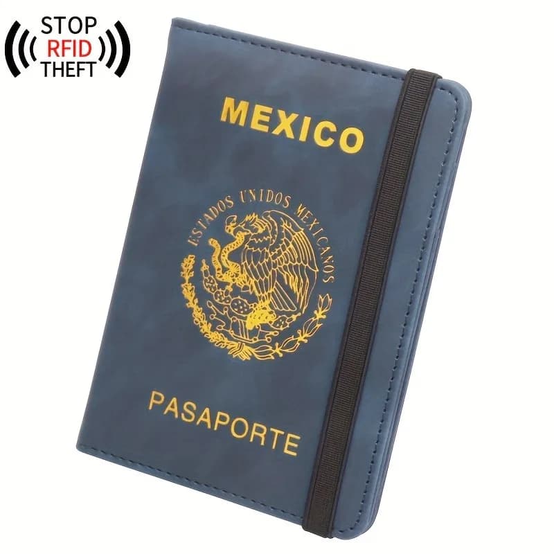 Custodia Porta Passaporto Messico con Blocco RFID, Portafoglio da Viaggio, Custodia Porta Passaporto Carina per Donna e Uomo