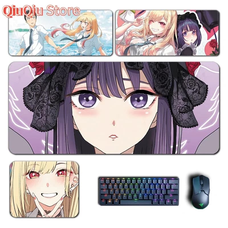 Anime My Dress Up Darling Mousepad Kitagawa Marin Sajuna Mousepad Portable Computer Gamer Padded PC Gameboard