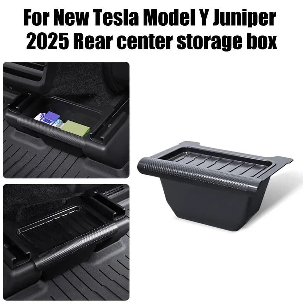 Scatola portaoggetti per sedile posteriore per modello Y Juniper 2025+ Organizer Contenitori per console centrale Sedile posteriore Bidone della spazzatura Sacco della spazzatura sotto il sedile Tra J3C6