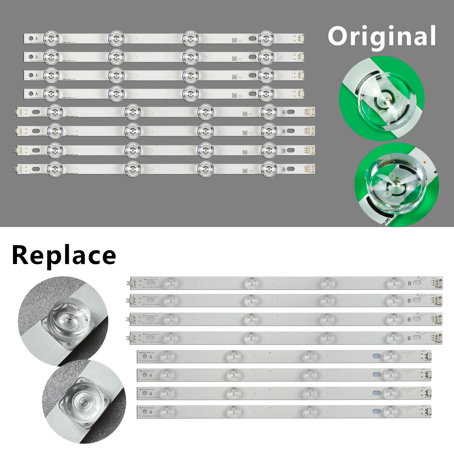 LED Strip 8 Lamp For 42LB 42LF 42LB613V 42LB569V 42LV320C 42LB550U 42LB550B 42LB565V 42LB565 42LB580U 42LB561B 42LB582U 42LB563U