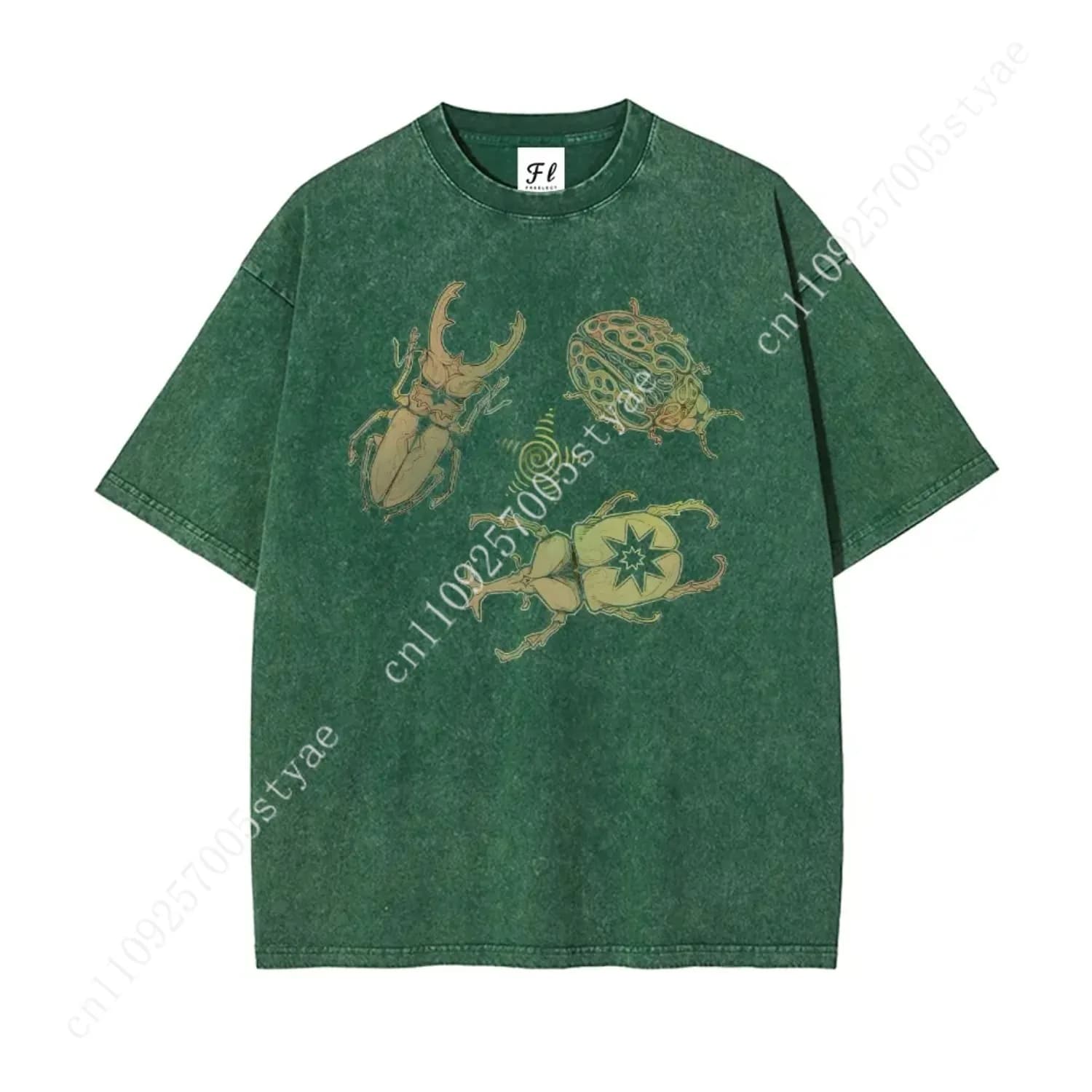 Allomyrina Dichotoma Insect Lover Shirt S~5XL Oversize Unisex Washed T-Shirt for Women and Men's Unisex Fit Batik Cotton Oversi