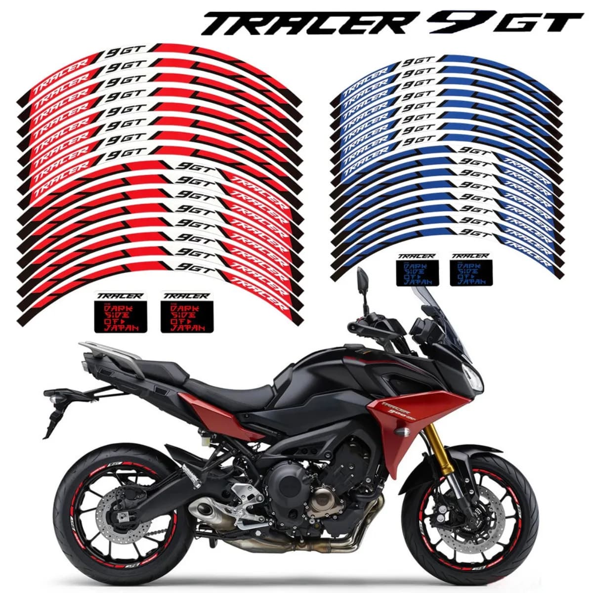 For YAMAHA Tracer 9 GT Motorcycle Reflective Decals Accessories Motor Cycle Scoote Tyre Wheel Hub Rim Stripe Tape Stickers