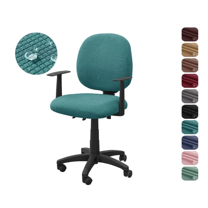 2 pz/set Fodera per Sedia da Ufficio Polar Fleece Stretch Fodere per Sedia per Computer Anti-sporco Rotante Coprisedile da Gioco Protezioni