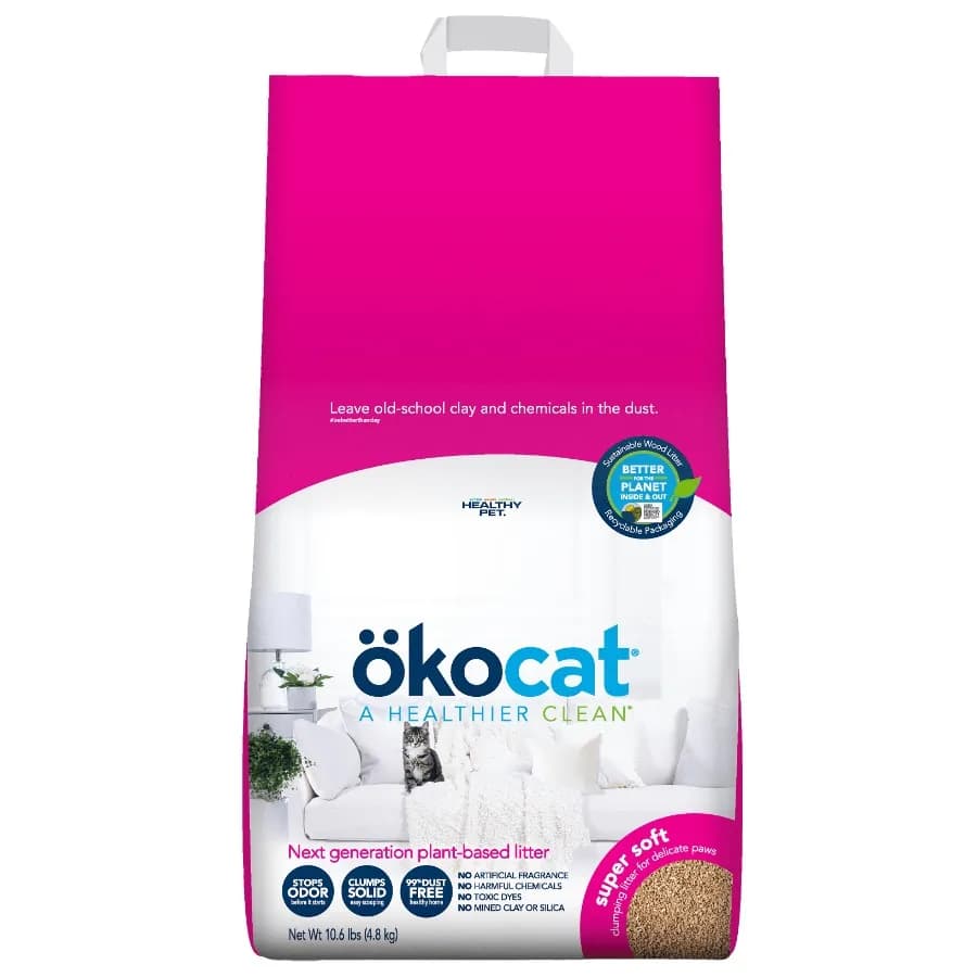 Lettiera per gatti super morbida agglomerante in legno naturale Delicate Paws senza profumo 10.6 libbre
