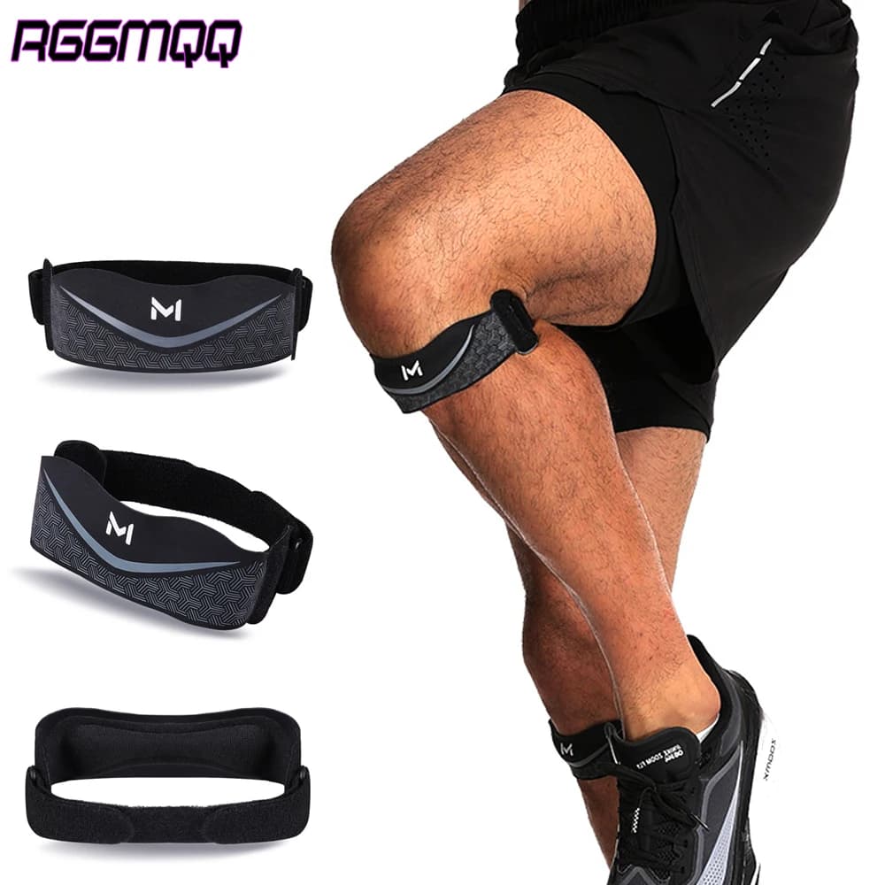 Supporto per Ginocchio con Fascia Rotulare per Uomini e Donne, Leggero e Traspirante per la Corsa, Cuscinetto in Silicone Regolabile per Alleviare il Dolore