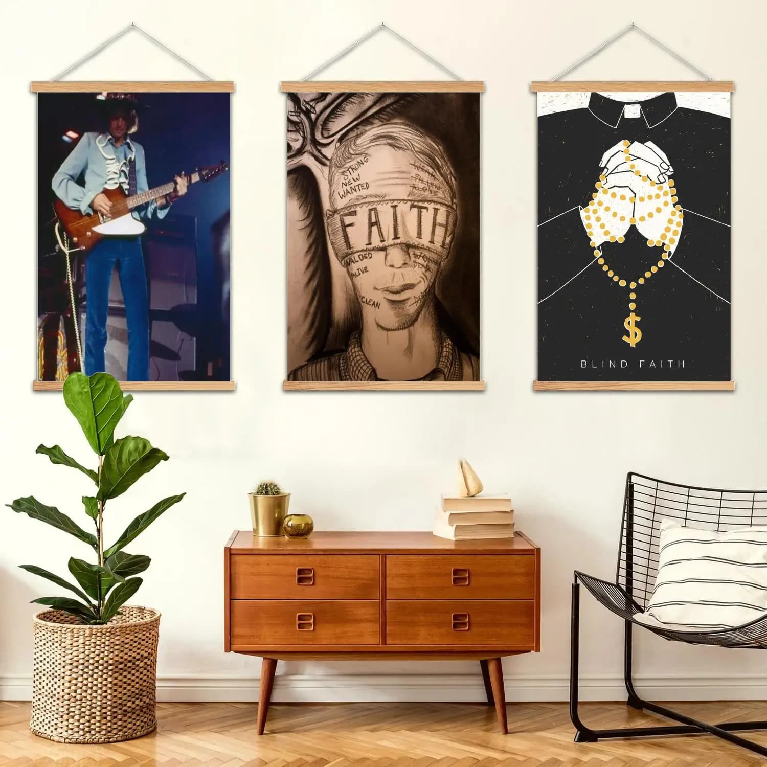 Blind faith framed mural painting on canvas poster and wall art, image printing, modern furniture for family bedroom, decorative painting