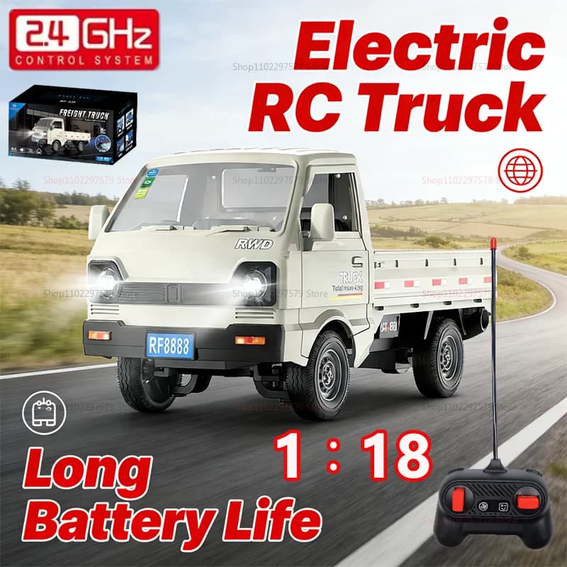 Auto Telecomandata Scala 1:18, Camion Fuoristrada con Luci Spray, Regalo per Bambini e Ragazzi, Giocattolo RC da Arrampicata e Corsa per Bambini e Adulti