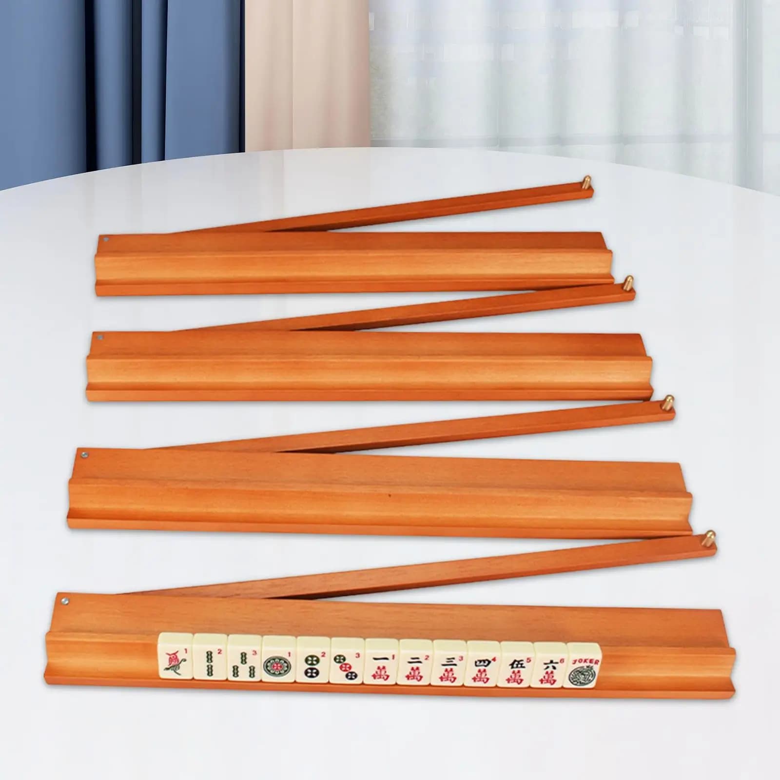 4x porta giochi Mahjong solido, facile da usare per le feste di riunioni di famiglia