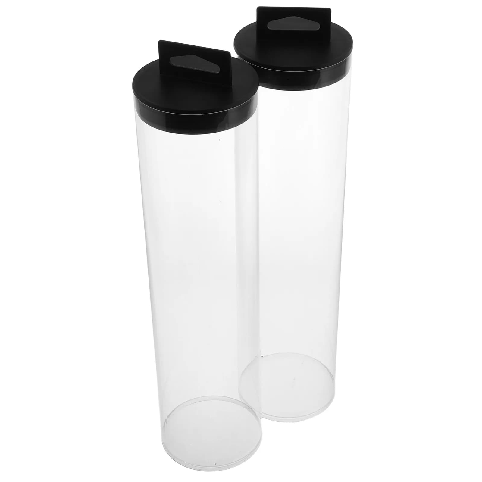 2 Pezzi Tubo Cilindrico Trasparente in Plastica per Conservazione Palline da Pickleball e Tennis, Porta Palline Trasparente per Pratica e Competizione a Casa