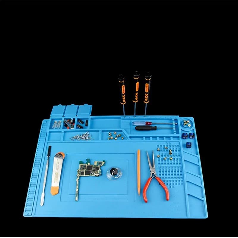 1 pz cuscinetto in silicone resistente alle alte temperature riparazione mobile isolamento pistola ad aria calda saldatore elettrico saldatura cuscinetto in silicone