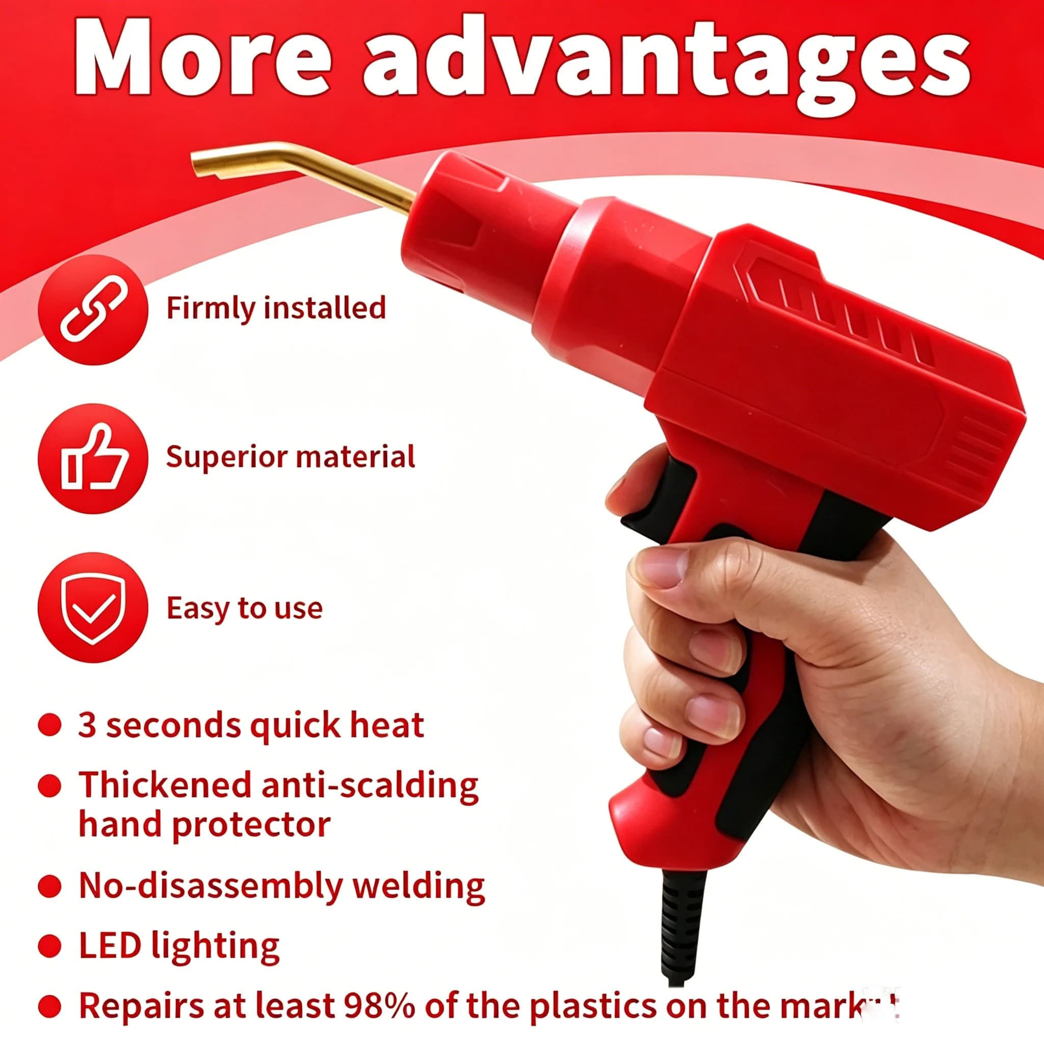 Hot Stapler 4 in 1 Plastic Welding Machine Portable Welding Gun Car Bumper Soldering Repair Kit Garage Hand Tools