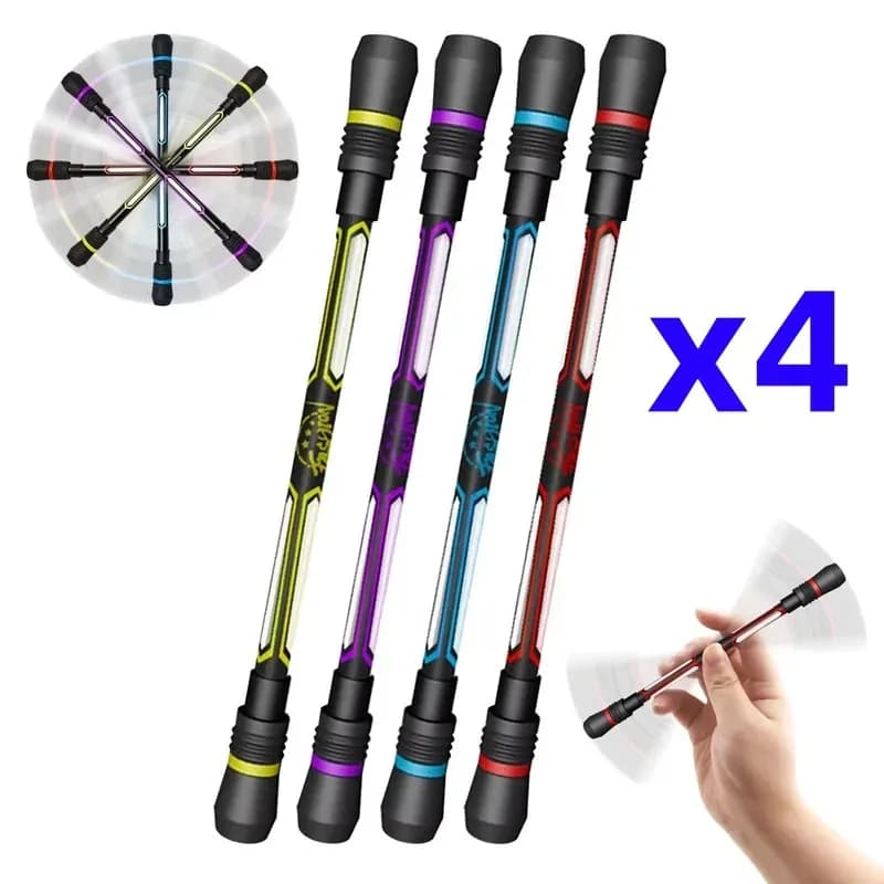 1-7 Pezzi Penna Girevole Creativa Antistress per Adulti e Bambini, Penna Gel Rotante Antiscivolo, Giocattolo Antistress per Studenti