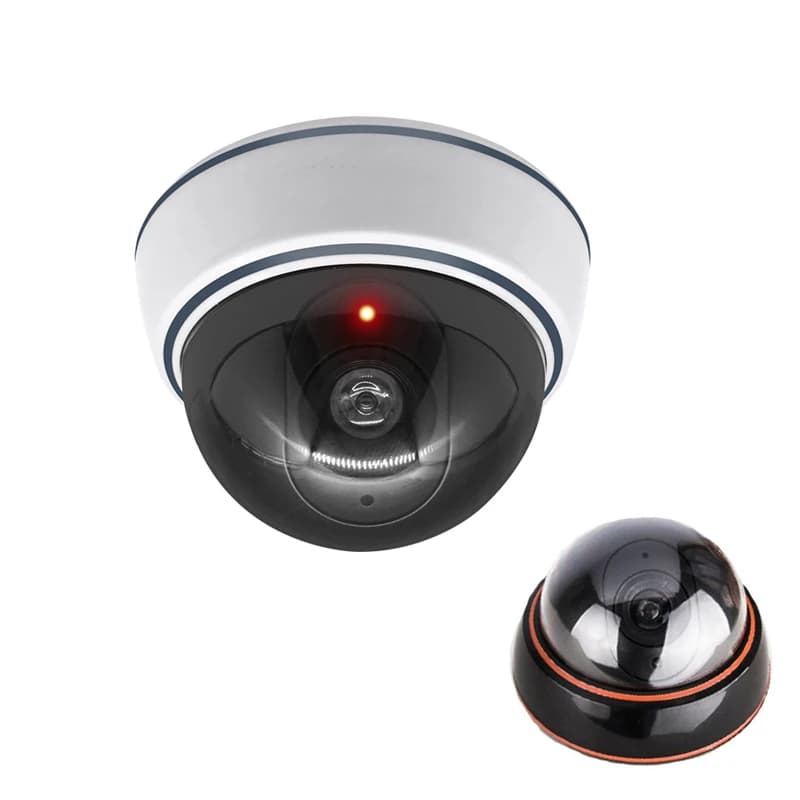 Creative Black/White Fake Dome Camera Simulation Flash Led Dummy CCTV Security Camera Auxiliary Home Office Security System
