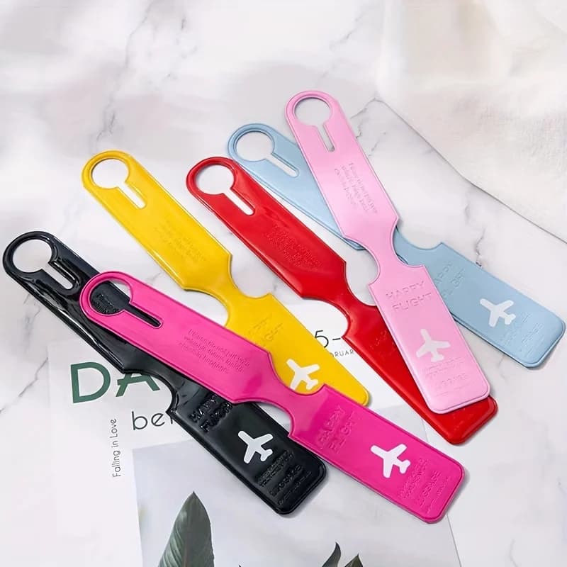 6 pezzi di etichette per bagagli da viaggio, etichette per valigie, ID, porta etichette per bagagli, lettera, etichette per bagagli, etichette portatili, accessori creativi