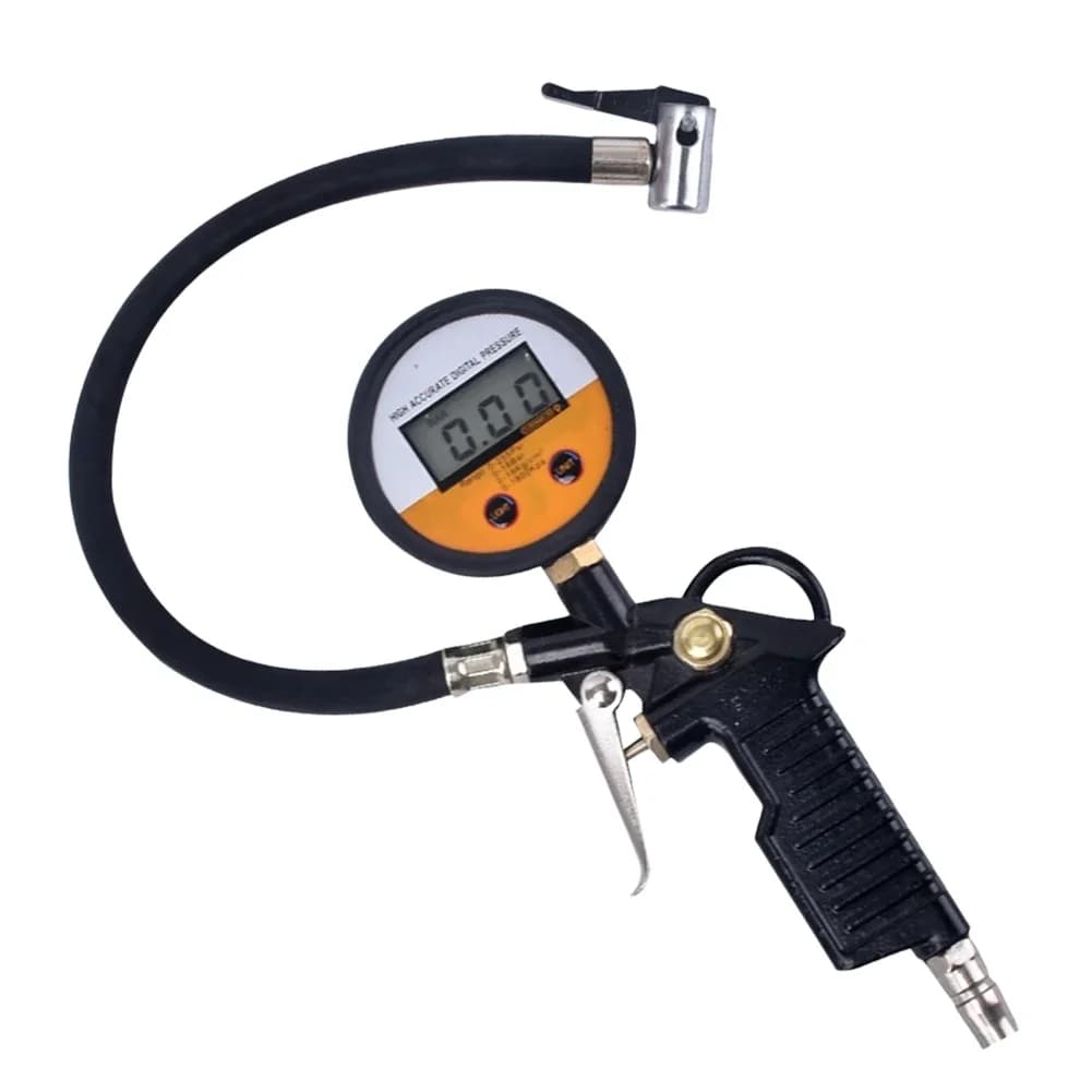Strumenti di riparazione pneumatici per biciclette Misuratore di gonfiaggio della pressione dei pneumatici Display digitale in alluminio Pistola per gonfiaggio pneumatici per auto per bici da camion moto