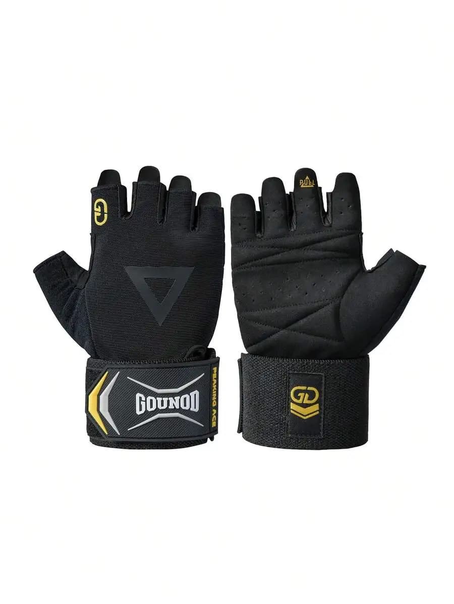1 Pair GOUNOD Heavyweight Gym Gloves For Weight Lifting & Training - Adjustable Buckle Closure, Unisex Workout Gloves For Men &