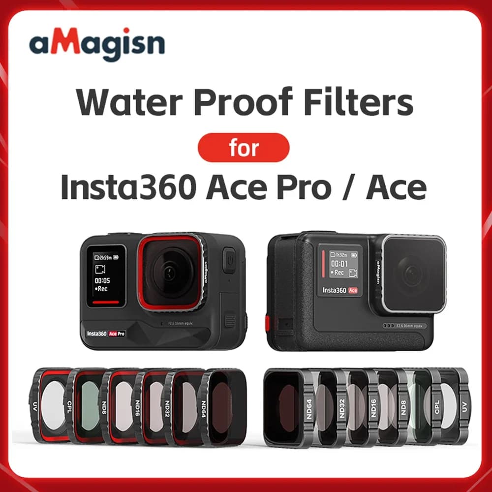 aMagisn Waterproof Filter UV Lens CPL ND8 Sports Camera Accessories Lentes for Insta360 Ace/AcePro