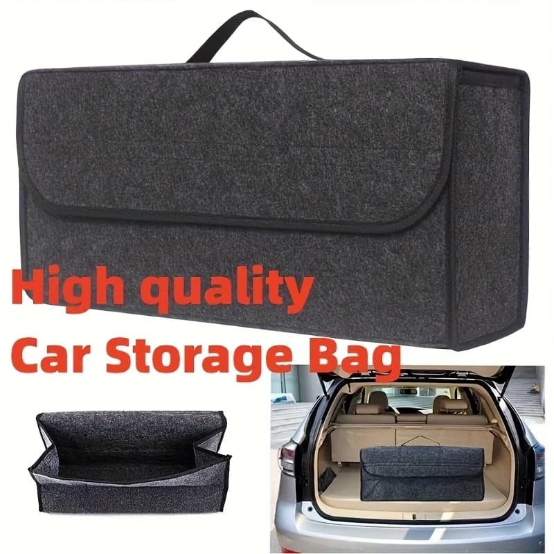 Grande organizer per bagagliaio per auto - Borsa portaoggetti, scatola portaoggetti per attrezzi in feltro morbido Accessori auto