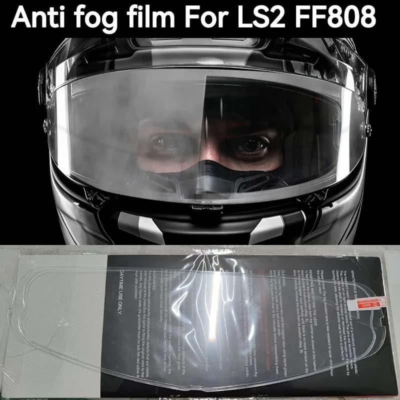 Moto capacete Adesivi antiappannamento per LS2 ff808 Casco moto Lente Visiere lente Adesivo antiappannamento Accessori casco