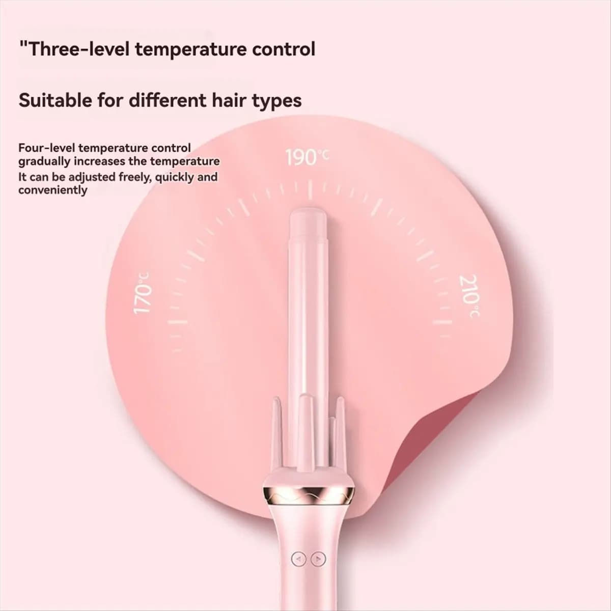 )Promo, Professional rotary curling iron fully automatic curling iron without damage, automatic curling iron with long-lasting styling (EU)