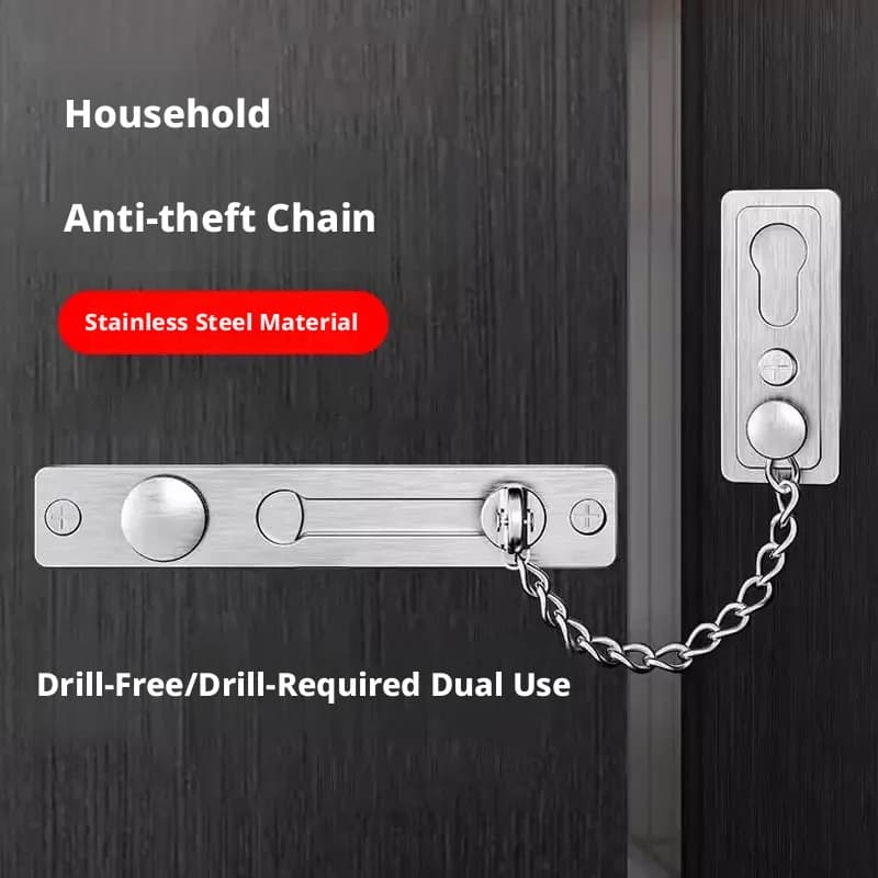 Catena per Porta in Acciaio Inox Multicolore: Sicurezza Antifurto e Antieffrazione per Hotel e Protezione Domestica