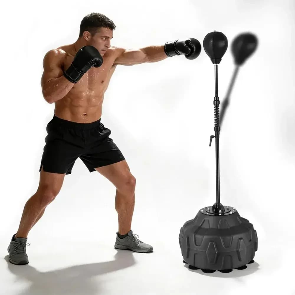 Height-Adjustable Boxing Punching Bag with Stand, 57-72.8 Range, for Training and Stamina Enhancement