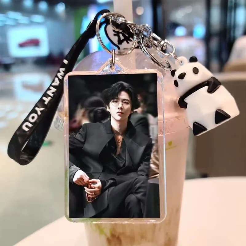 Liu Yuning Cosplay Keychain Photo Double sided DIY Production Star Same Style Cartoon Doll Pendant