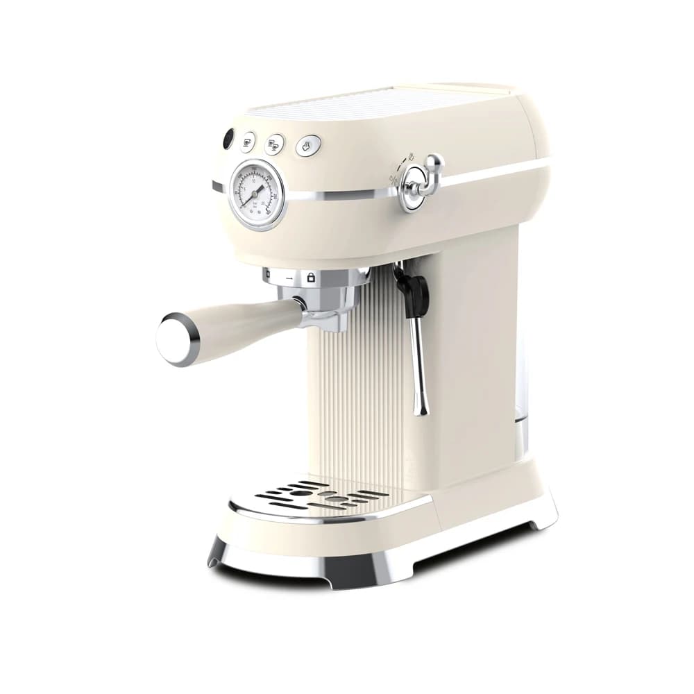 20Bar Pump Retro Style Espresso Machine Stainless Steel Household Coffee Maker with Optional Capsule Portafilter for Hotels