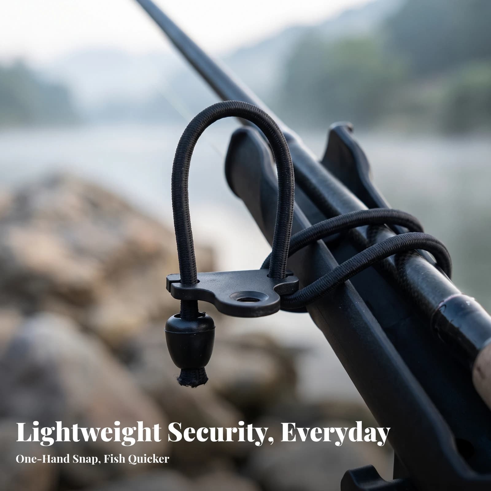 Fishing Rod Lock Buckle Lightweight Fishing Rod Tie with Elastic Cord Slim Strong for Anglers