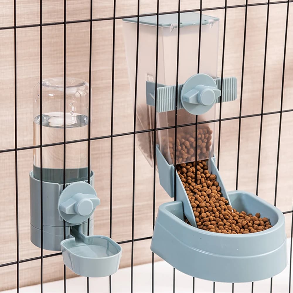 Bottiglia d'acqua automatica per animali domestici per cuccioli di gatti Conigli Contenitore per alimenti Dispenser Ciotola Gatti Cani Bere fontana Gabbia Alimentatore sospeso