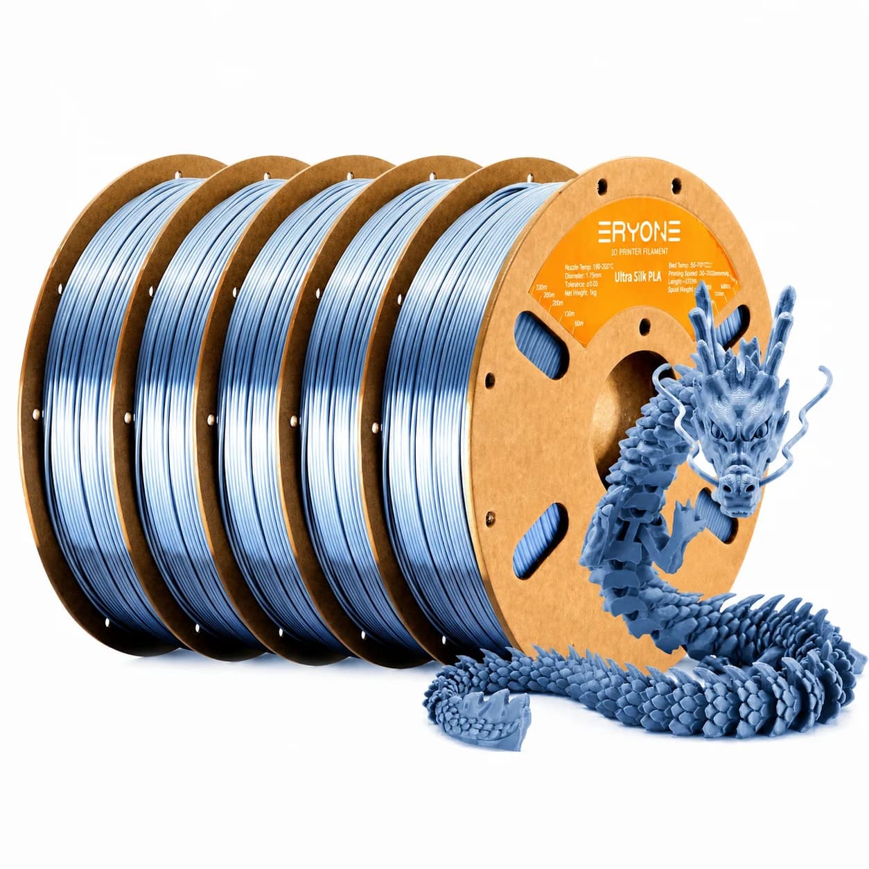 Eryone 1/5KG Ultra Silk PLA Filamento Premium Stampa 3D, 1,75mm Multicolor Disponibile 1kg pla ultra seta, 1KG/bobina