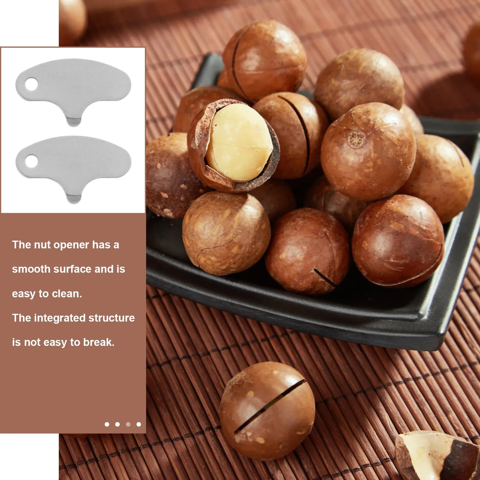 Set di 25 Aprinoci in Acciaio Inox per Noci Macadamia, Noci, Pecan, Castagne e Frutta Secca, Portatile per Uso Domestico