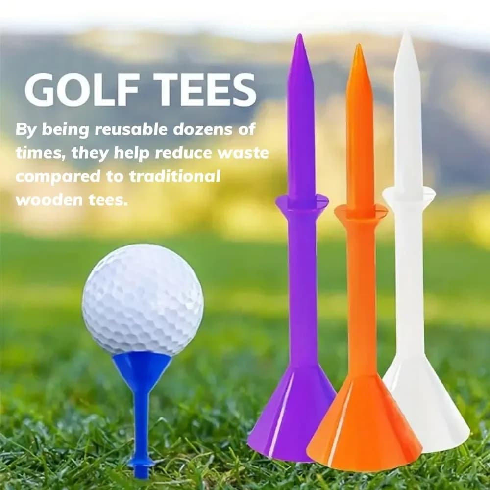 50 Pezzi Tee da Golf 3 1/4 Pollici (83mm) Colori Misti in PVC, Chiodi Durevoli e Stabili che Riducono l'Attrito per la Pratica dello Sport del Golf e il Driving Range