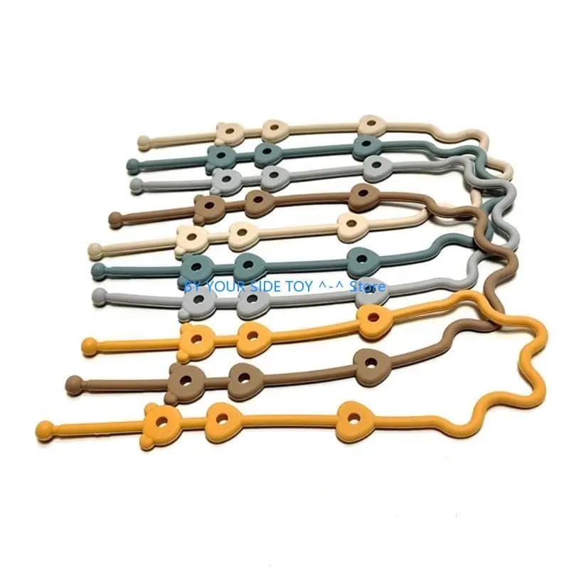 Catena per ciuccio in silicone Clip per ciuccio per neonati Cinghia sicurezza leggera per passeggino e seggiolone Accessori
