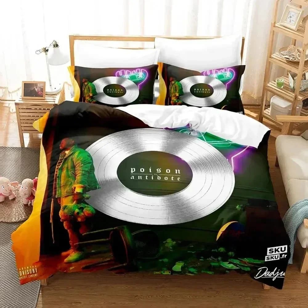 Set di biancheria da letto con stampa 3D cantante Dadju Prince Dadj Set da letto stampato con federa Copripiumino morbido Queen King Size Biancheria da letto per la casa