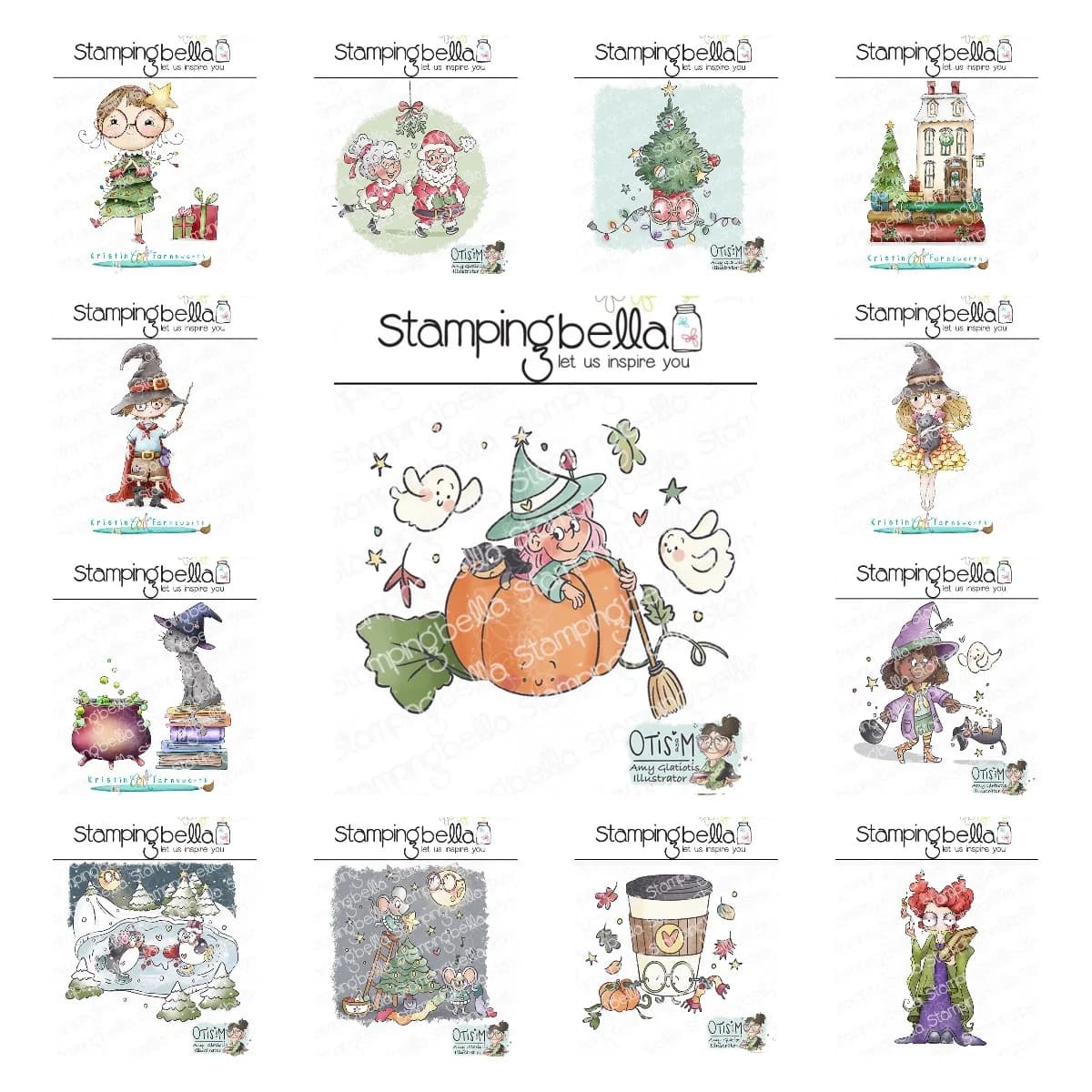 2024 Nuovo mestiere di Natale Die Stamp Gatto Nero Strega Magica Mr e Mrs Claus Ragazza Timbri In Silicone Trasparente FAI DA TE Scrapbooking Diario Stampi