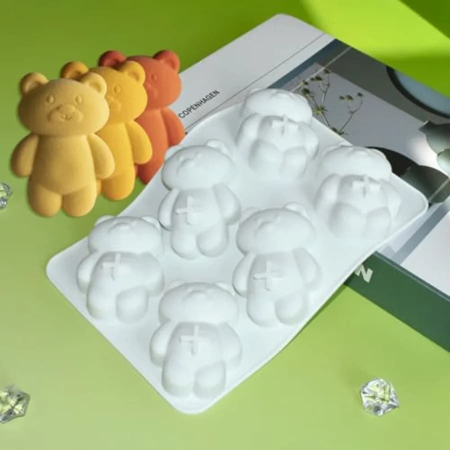 Stampi in Silicone a Forma di Orso 3D per Dolci, Mousse, Fondente, Dessert Francese, Cioccolato, Sapone e Gelato
