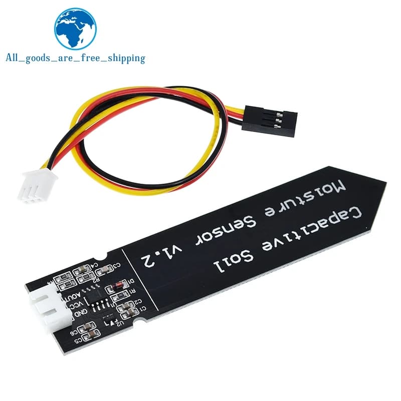 TZT Capacitive Soil Moisture Sensors Module Corrosion Resistant 3.3~5.5V for Arduino Moisture Detection Garden Watering DIY