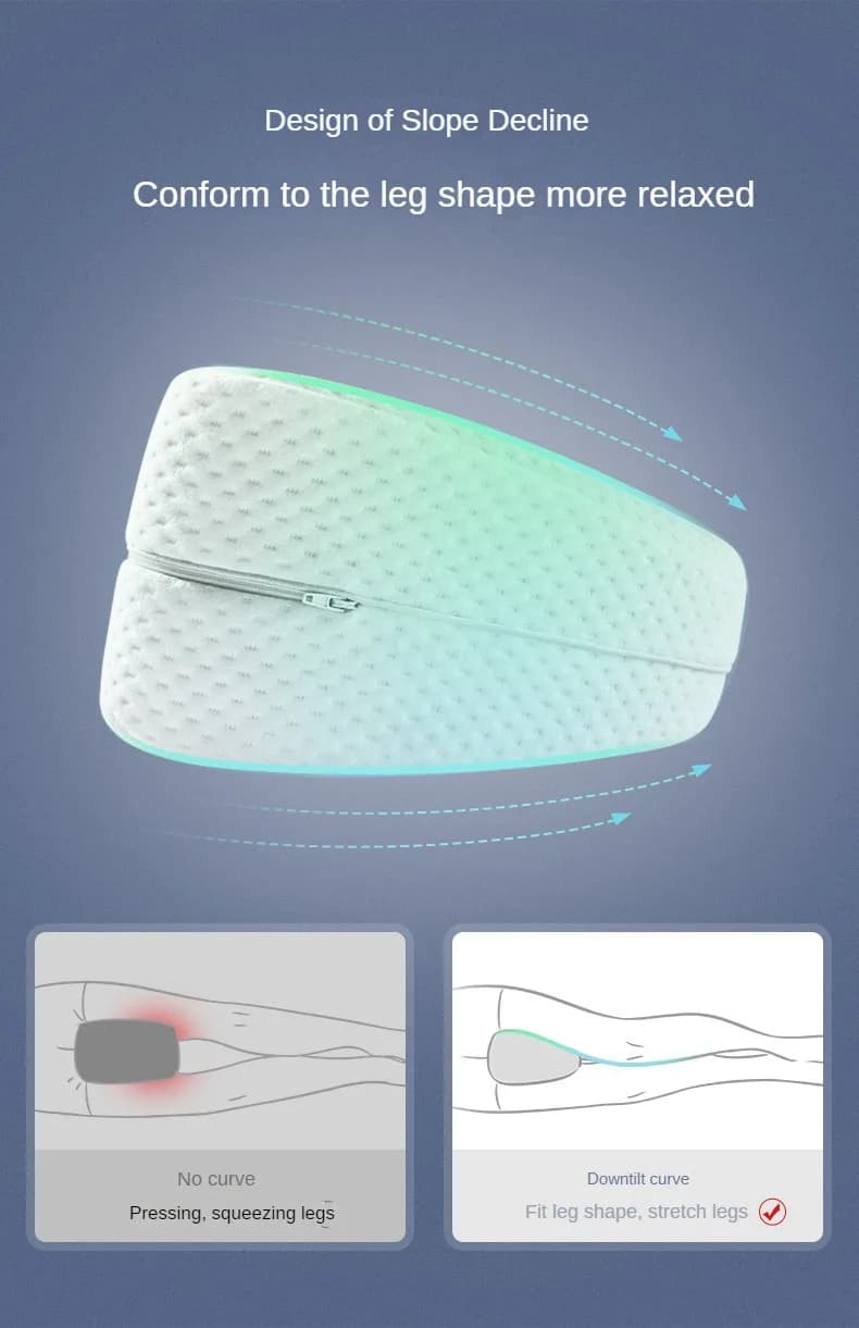 Cuscino per gambe a forma di cuore in memory foam, cuscino per gambe a lento ritorno, protezione per le gambe, cuscino per ginocchia, adatto per donne in gravidanza