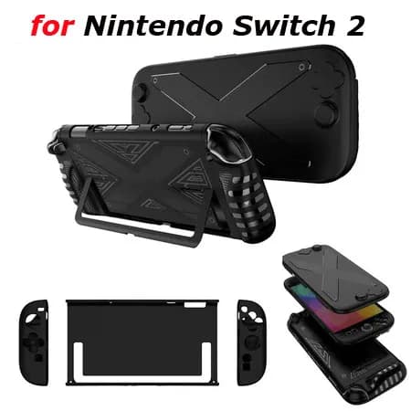Set di custodie protettive per set di coperture rigide per console di gioco Nintendo Switch 2 Guscio rigido TPU + accessori per giochi divisi per PC