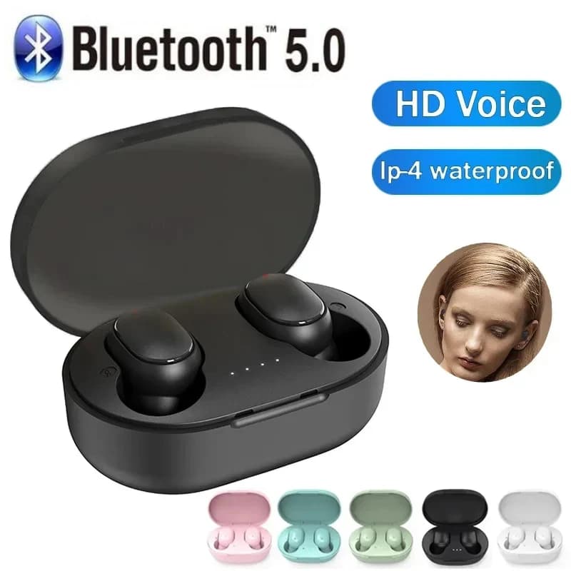 New A6S TWS Bluetooth Wireless 5.0 Headphone Stereo earphone Sports earphone Microphone with charging box for smartphone