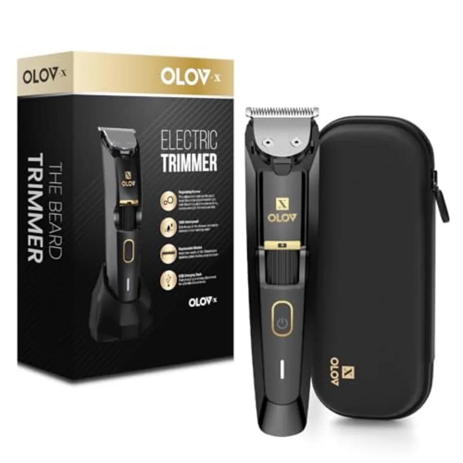 Men's Beard Trimmer - All-in-One Trimmer with Precision Dial - Premium Facial Hair Groomer - Adjustable 20 Length Setting USB R